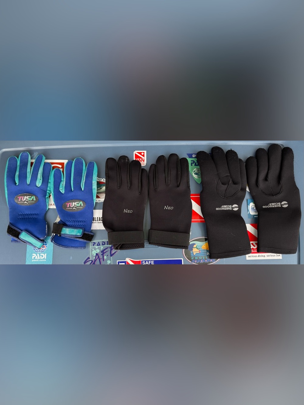 Men's Black Diving Gloves